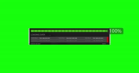 Loading Progress Bar Animation Green Background Stock Footage 181031962