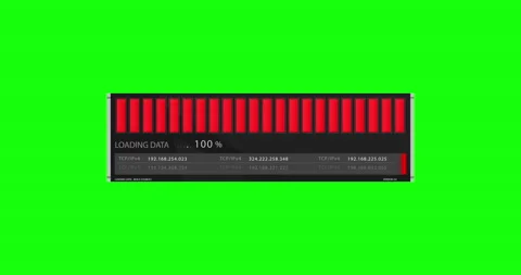 Loading Progress Bar Animation Green Background Stock-Footage 181035483