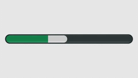 Loading progress bar animation with the Nigeria flag on a transparent backg.. Stock Footage 341274411
