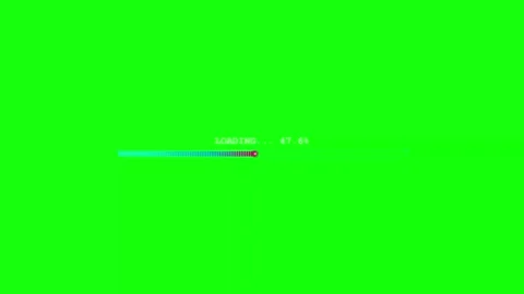 Loading Progress Bar Animation with Percentage Counter on Green Screen 動画素材 343906120