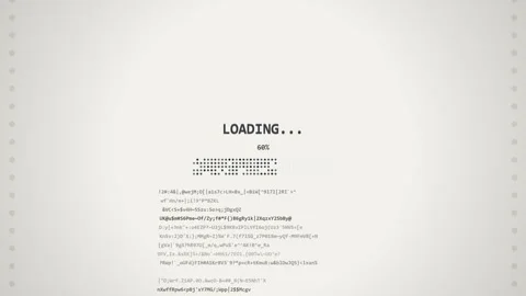Loading Progress Bar Animation in Retro 8 Bit Computer Style with Abstract .. Stock Footage 346872660