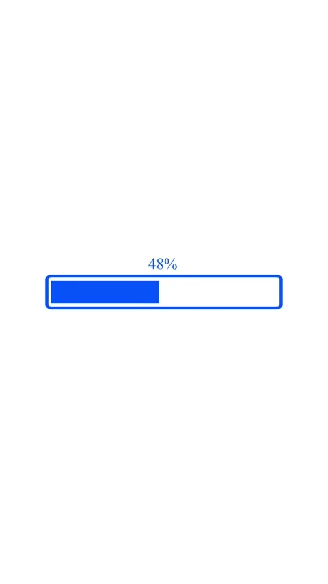 Loading progress bar animation showing gradual increase from zero to hundre.. Vídeo Stock 329917856
