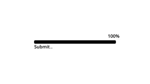 Loading Progress Bar Animation with Submit Status Indicator. Minimal User I.. Stock Footage 339784552