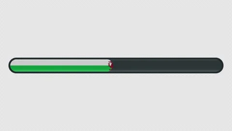 Loading progress bar animation with the Wales flag on a transparent backgro.. Stock Footage 341274455