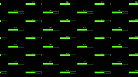 Loading Progress Bar Black Animated Loop Background 4K Vídeos de archivo 217297114