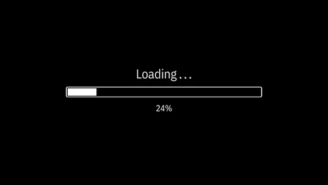 Loading Progress Bar Black Background | Stock Video | Pond5