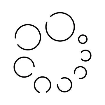 Loading progress bar circles user interface icon 库存插图