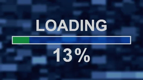 Loading progress bar countdown computer screen animation Stock Footage 119833706