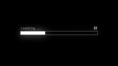 Loading progress bar downloading barloading screen pixelated progress animation Видео 163887277