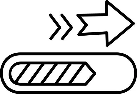 Loading Progress Bar With Forward Arrows Stock-Illustration