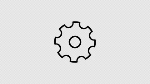 Loading progress bar with gear. Rotating gear on a white background Stock Footage 147693463