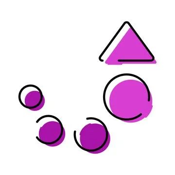 Loading progress bar with geometric circles and triangle Stock Illustration