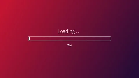 Loading progress bar on the gradient background. Stock Footage 112603476