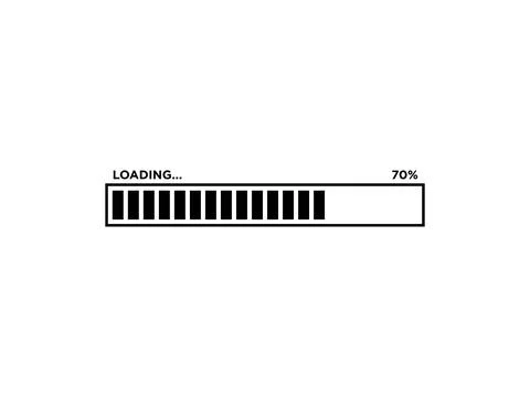 Loading Progress Bar Icon Vector Template Stock Illustration