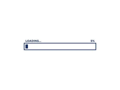 Loading Progress Bar Icon Vector Template Stock Illustration