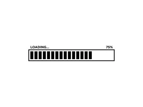 Loading Progress Bar Icon Vector Template 스톡 일러스트