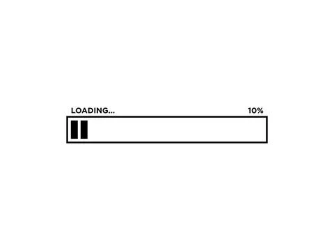 Loading Progress Bar Icon Vector Template Ilustración de archivo
