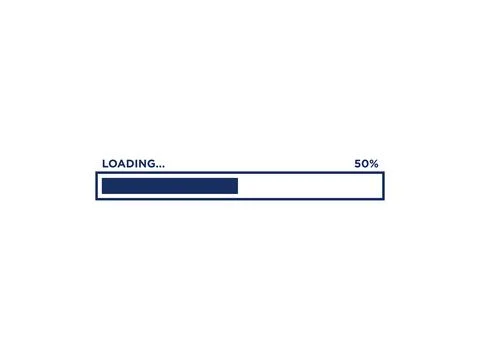 Loading Progress Bar Icon Vector Template Stock Illustration
