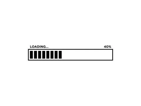 Loading Progress Bar Icon Vector Template Illustrazione stock