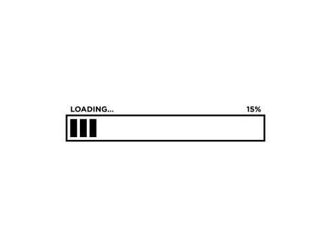 Loading Progress Bar Icon Vector Template Illustrazione stock