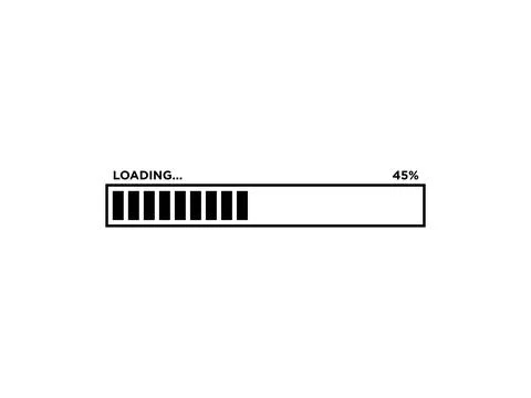 Loading Progress Bar Icon Vector Template Ilustración de archivo