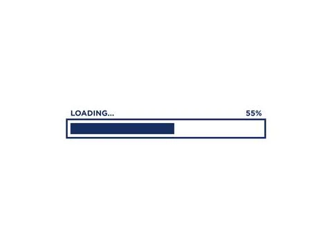Loading Progress Bar Icon Vector Template Illustrazione stock