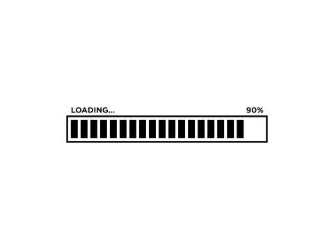 Loading Progress Bar Icon Vector Template Stock Illustration