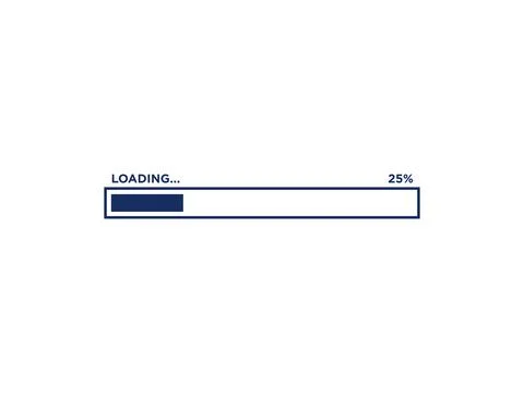 Loading Progress Bar Icon Vector Template Stock Illustration