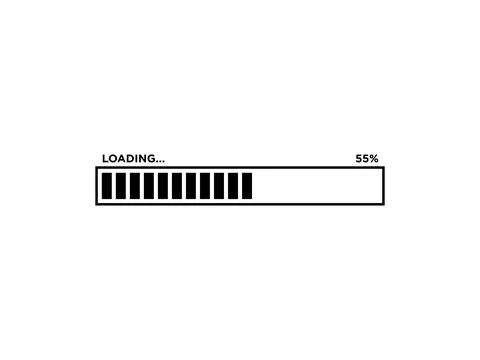 Loading Progress Bar Icon Vector Template Ilustración de archivo