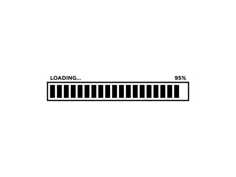 Loading Progress Bar Icon Vector Template Ilustración de archivo