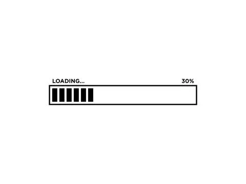 Loading Progress Bar Icon Vector Template Illustrazione stock