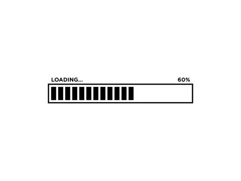 Loading Progress Bar Icon Vector Template 스톡 일러스트