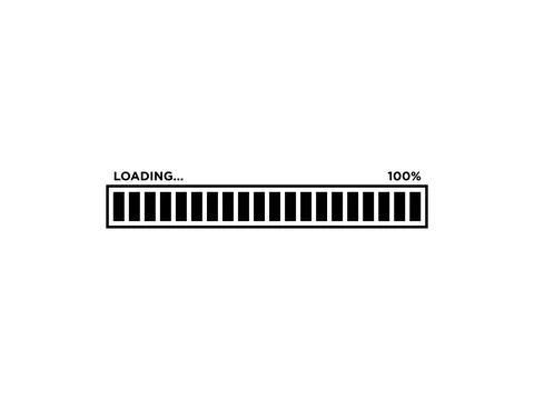 Loading Progress Bar Icon Vector Template Stock Illustration