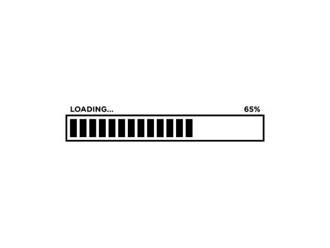 Loading Progress Bar Icon Vector Template Ilustración de archivo