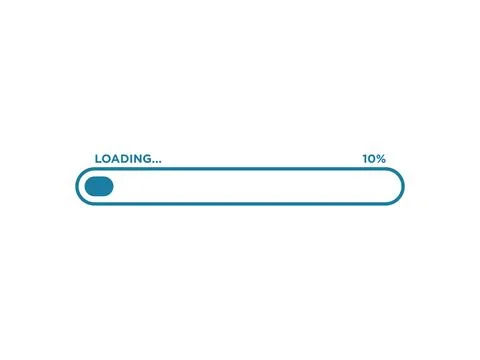 Loading Progress Bar Icon Vector Template Ilustración de archivo