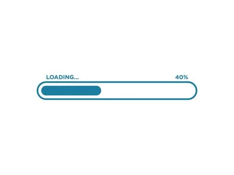 Loading Progress Bar Icon Vector Template Ilustración de archivo