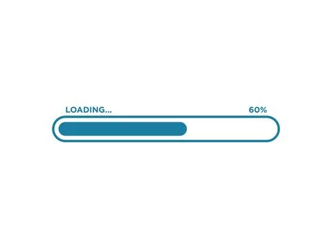 Loading Progress Bar Icon Vector Template 스톡 일러스트