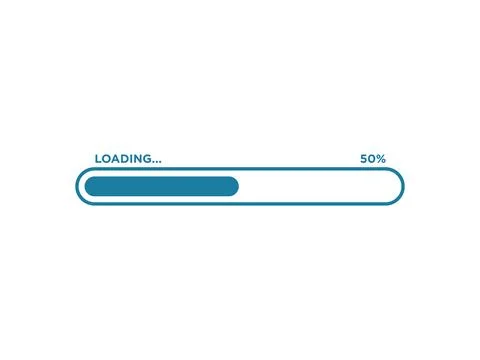 Loading Progress Bar Icon Vector Template Ilustración de archivo