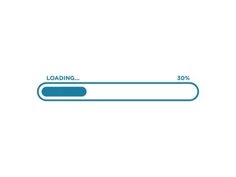 Loading Progress Bar Icon Vector Template Ilustración de archivo