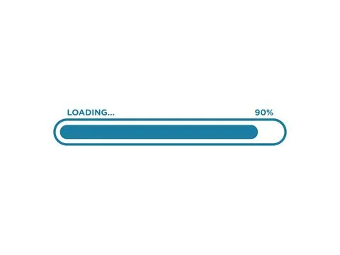 Loading Progress Bar Icon Vector Template 스톡 일러스트