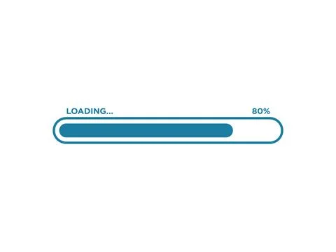 Loading Progress Bar Icon Vector Template Ilustración de archivo