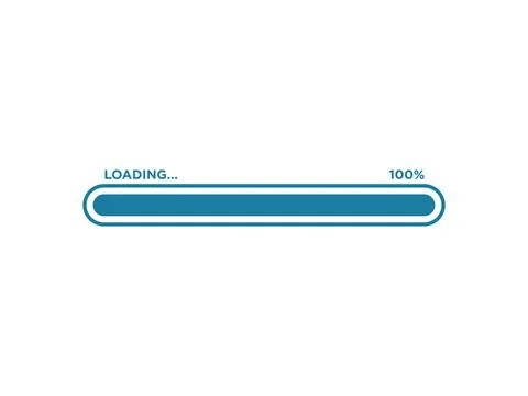 Loading Progress Bar Icon Vector Template Illustrazione stock
