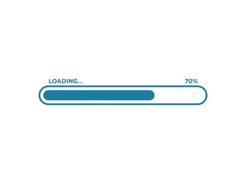 Loading Progress Bar Icon Vector Template 스톡 일러스트
