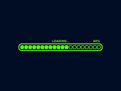Loading Progress Bar Icon Vector Template Stock Illustration