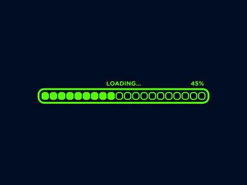Loading Progress Bar Icon Vector Template Ilustración de archivo