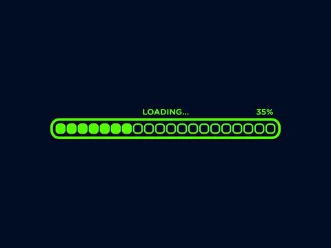 Loading Progress Bar Icon Vector Template Stock Illustration