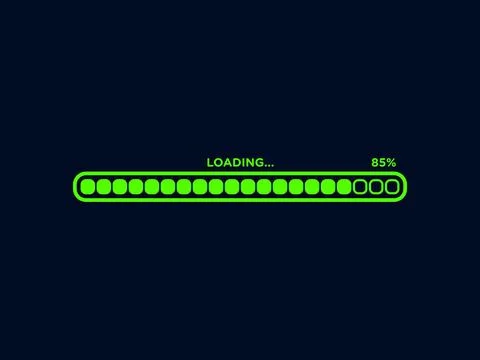 Loading Progress Bar Icon Vector Template Illustrazione stock