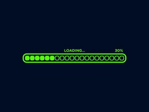 Loading Progress Bar Icon Vector Template 스톡 일러스트