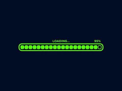 Loading Progress Bar Icon Vector Template Ilustración de archivo