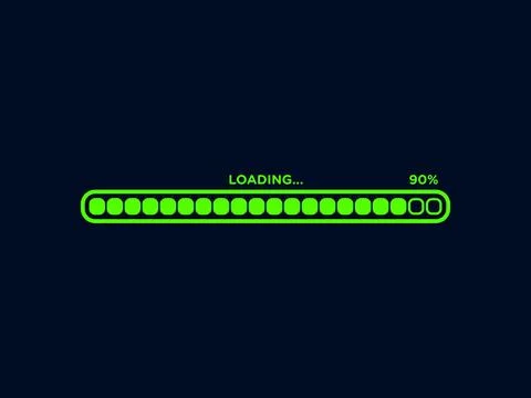 Loading Progress Bar Icon Vector Template Ilustración de archivo